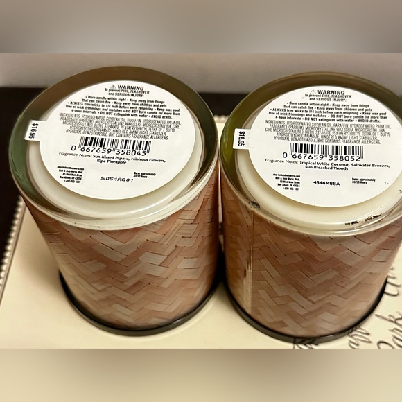 Bath & Body Works Sunset in Maui &Waikiki Beach Coconut Single Wick Candles - Picture 2 of 3